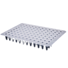 0.1mL PCR platen Non-skirt, Laag profiel, 96-wells, Naturel