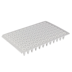 0.1mL PCR platen Non-skirt, Laag profiel, 96-wells, Wit