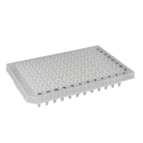 0.2mL PCR platen Half-skirt, Hoog profiel, 96-wells, Naturel