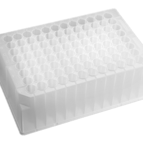 Deepwell platen, 2,0mL, 96 Ronde wells, U-Bodem, Verhoogde Skirt